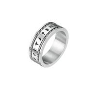 HUANGBONIG 2 anillos de cuerda de alambre doble de acero de titanio para hombre, 7#, Metal