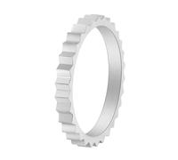 HUANGBONIG 2 anillos de engranaje cóncavo-convexos irregulares simples de Europa y Estados Unidos sin anillo de dedo índice de titanio de viento de género, No. 9