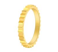 HUANGBONIG 2 anillos de engranaje cóncavo-convexos irregulares simples de Europa y Estados Unidos sin anillo de dedo índice de titanio de viento de género, No. 8