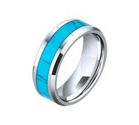 HUANGBONIG 2 anillos de goteo de acero de titanio simple y capaz para hombre europeo y americano, 11(th)