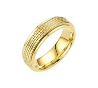 HUANGBONIG 2 anillos de pareja de diseño simple de Europa y América, No. 6, Metal