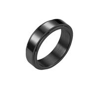HUANGBONIG 2 anillos giratorios de acero de titanio para parejas europeas y americanas, No. 8, Metal