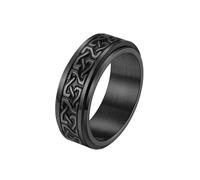 HUANGBONIG 2 anillos giratorios de acero inoxidable para aliviar la ansiedad y la personalidad, 10#, Metal