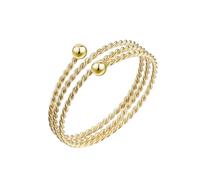 HUANGBONIG 2 unidades: versión coreana del popular anillo de bobina ajustable abierto simple