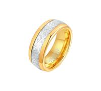 HUANGBONIG Adornos de metal dorado para hombre entre anillos de acero de tungsteno en relieve, 12(th), Metal