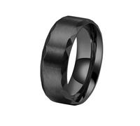 HUANGBONIG Anillo cepillado multifacético de acero de titanio para hombre, accesorios simples para Europa y Estados Unidos, No. 6