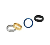HUANGBONIG Anillo de acero inoxidable de titanio con personalidad suave para parejas, US code no.4, Metal