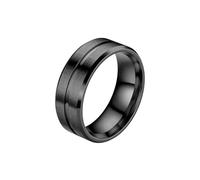 HUANGBONIG Anillo de acero inoxidable simple y creativo para parejas, No. 8, Metal