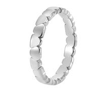 HUANGBONIG Anillo de amor simple de Europa y Estados Unidos, pequeño titanio fresco., No. 9