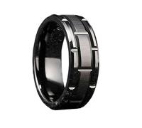 HUANGBONIG Anillo de pareja de temperamento de personalidad simple geométrica de Europa y Estados Unidos, No.9