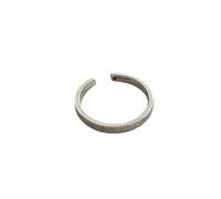 HUANGBONIG Anillo de plata pura con textura cruda amplia versión lisa diseño simple -J0570