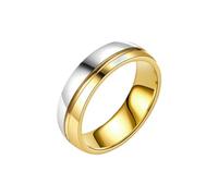 HUANGBONIG Anillo de titanio con personalidad creativa para parejas, anillo de temperamento coreano con diamantes., No. 6, Metal