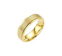 HUANGBONIG Anillo de titanio con temperamento de moda, cadena de dientes personalizada, anillo de pareja a cuadros, No. 7, Metal
