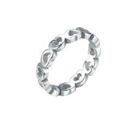 HUANGBONIG Anillo de titanio creativo con forma de corazón para parejas, No. 8, Metal