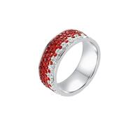 HUANGBONIG Anillo de titanio multicolor degradado de personalidad, anillo de 5 filas para parejas, No. 6, Metal