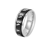 HUANGBONIG Anillo giratorio digital de titanio para estudiantes literarios, No. 6