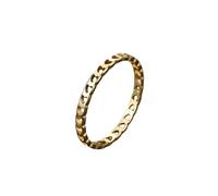 HUANGBONIG Anillo hueco de moda para parejas, anillo de personalidad simple, No. 8, Metal