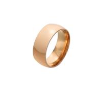 HUANGBONIG Anillo liso de acero de titanio con temperamento liso para parejas, No. 6, Metal