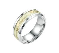 HUANGBONIG Anillo luminoso con diseño de parejas, No.9, Metal