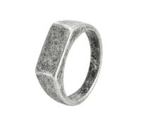 HUANGBONIG Anillo rectangular liso retro simple de acero de titanio para hombre., No. 8