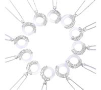 HUANGBONIG Cadena de clavícula de plata de ley con 12 constelaciones, versión coreana de personalidad de temperamento simple, Metal