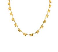 HUANGBONIG Cadena de mariposa rosa de cuatro hojas de acero inoxidable para mujer europea y americana, Metal