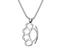 HUANGBONIG Colgante de acero inoxidable simple con huellas de animales para hombre, Metal