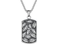 HUANGBONIG Colgante de titanio estilo retro ojo de Dios para hombre, personalidad exquisita y versátil., Metal
