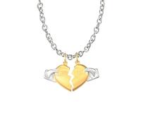 HUANGBONIG Collar de acero de titanio que atrae el amor, joyería simple, Metal