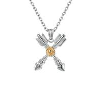 HUANGBONIG Collar de titanio con flecha y girasol, accesorios literarios, Metal