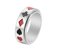 HUANGBONIG Las cartas europeas y americanas pueden convertir el anillo de titanio para hombre., No. 9