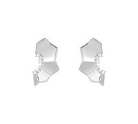 HUANGBONIG Pendientes creativos de aguja de plata con personalidad geométrica -FE03828C