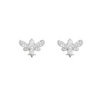 HUANGBONIG Pendientes de estrella de cinco puntas con diseño de libélula para mujer, joyería de temperamento de aguja de plata pura -FE03486C