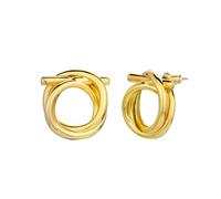 HUANGBONIG Pendientes de nudo de metal europeos y americanos para mujer, diseño exquisito, color dorado