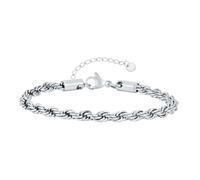 HUANGBONIG Pulsera de acero inoxidable para hombre y mujer europea y americana, Metal