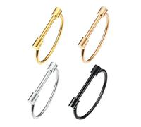HUANGBONIG Pulsera de acero inoxidable para mujer europea y americana, Metal