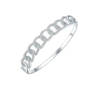 HUANGBONIG Pulsera de plata de ley con forma de cadena, joyería europea y americana con apertura de diamantes completos