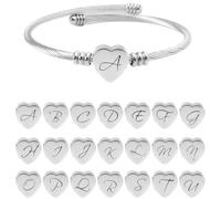 HUANGBONIG Pulsera de titanio tejida de alambre de acero abierto de 26 letras de Europa y Estados Unidos, Z