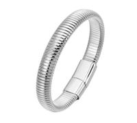 HUANGBONIG Pulsera elástica de titanio con hebilla magnética para hombre de Europa y América, 21CM