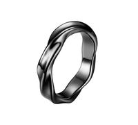 HUANGBONIG Simple Mobius anillo de titanio para parejas, No. 8, Metal