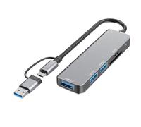 HUANGGG Adaptador USB C de 4/5/7/8 puertos USB 3.0 de 100 W, estación de acoplamiento de carga rápida, transferencia de datos para dispositivos informáticos