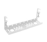 HUANGING Bandeja organizadora de cables de longitud ajustable para debajo del escritorio, retráctil, de 15.75 a 20.47 pulgadas, para oficina, hogar, escritorio, Wire Man