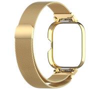 HUANGING Correa de repuesto magnética de acero con marco de reloj, elegante correa de metal para uso diario, adecuada para el reloj 5, as the pic show, Acero inoxidable