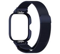 HUANGING Correa de repuesto magnética de acero con marco de reloj, elegante correa de metal para uso diario, adecuada para el reloj 5, as the pic show, Acero inoxidable