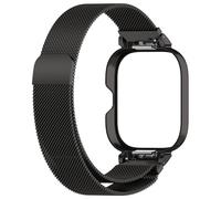 HUANGING Correa de repuesto magnética de acero con marco de reloj, elegante correa de metal para uso diario, adecuada para el reloj 5, as the pic show, Acero inoxidable