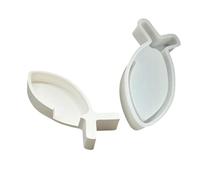 HUANGING Criatura marina de silicona con forma de pez para portavelas de resina epoxi, cemento, yeso