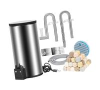 HUANGING Eficiente filtro de acuario de acero inoxidable con mecanismo silencioso integrado y alimentación USB para recintos marinos de 30 a 40 cm, filtro de agua transparente para peces