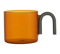 HUANGING Elegante taza de café de una sola capa decorativa transparente con asa de vidrio de borosilicato alto, recipiente de bebidas seguro para la salud