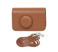HUANGING Funda protectora retro para cámara H35 501F, funda de poliuretano, correa de hombro ajustable, color sólido, Brown, as the pic show
