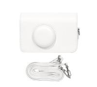 HUANGING Funda protectora retro para cámara H35 501F, funda de poliuretano, correa de hombro ajustable, color sólido, White, as the pic show